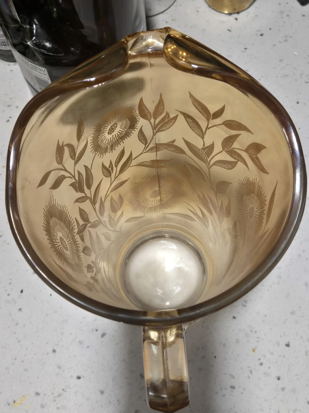Vintage Jeannette Glass Pitcher In Cosmo Pattern